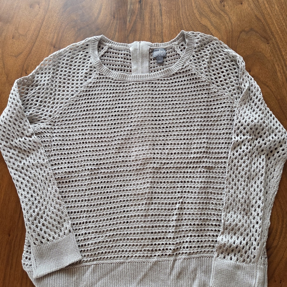 New York & Company Taupe Knit Top